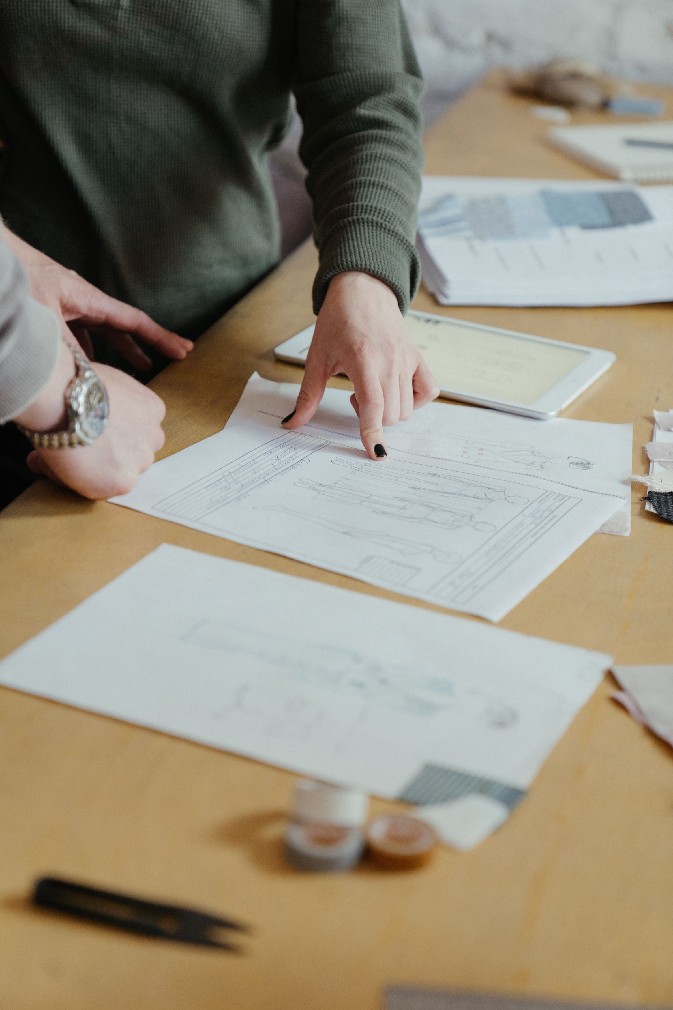 Professional retail consulting workspace